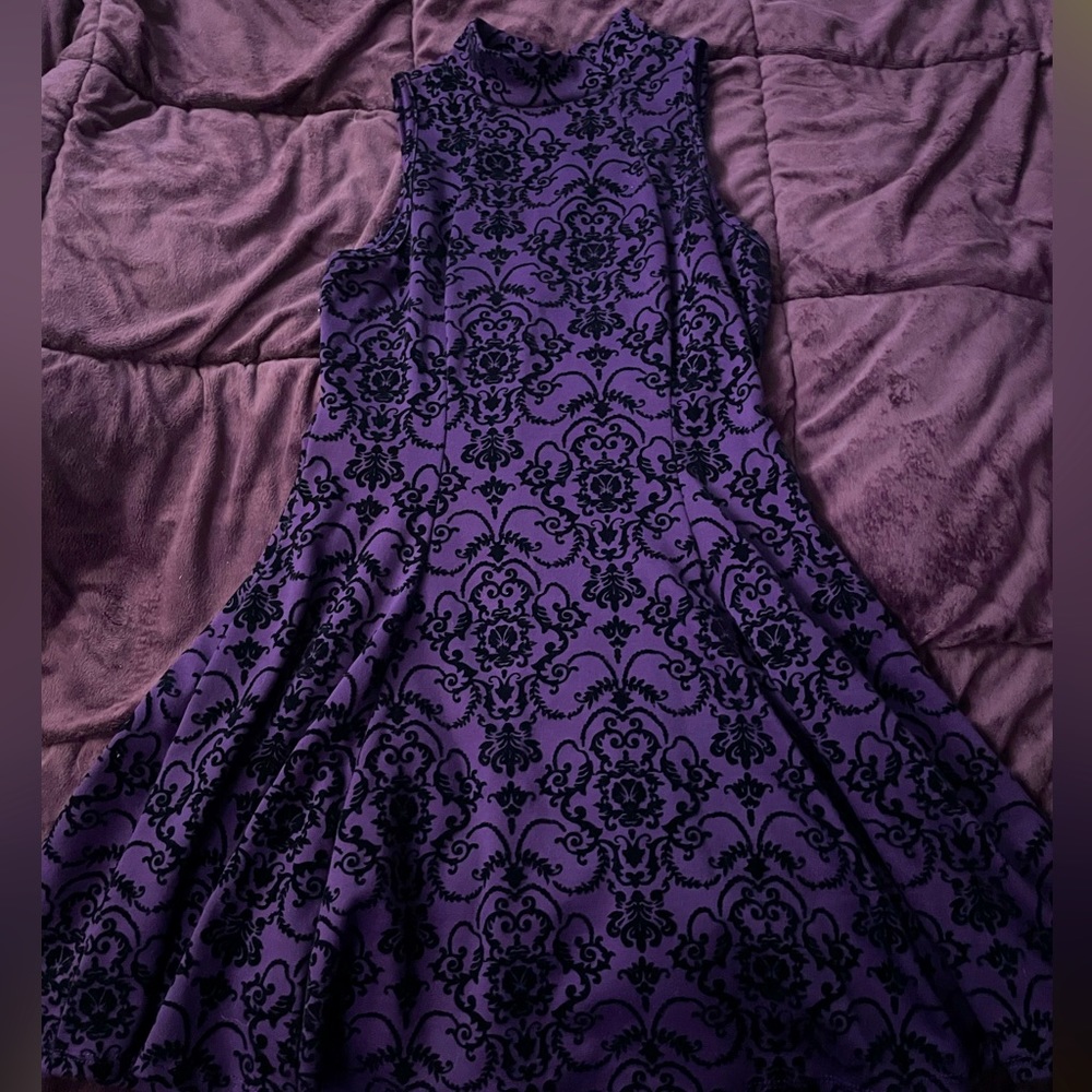 Black and purple dress